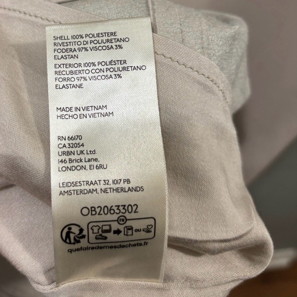 Pilcro by Anthropologie Ivory Shift Faux Leather Mini Dress NWT SZ 2 Beige - Picture 5 of 6